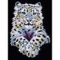 Preview: Sequin-Art Original Paillettenbilder Schnee Leopard 1404