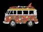 Preview: Sequin-Art Orange Paillettenbild VW Bulli Wohnmobil 1955