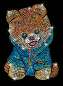 Preview: Sequin-Art Original Paillettenbild Teddy Hund 1710