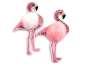 Preview: Paillettenmotiv "Flamingo mit Fellpuschel" ca. 18x11cm