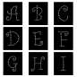 Preview: Funkelnde Strassbuchstaben von A bis Z