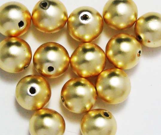 Metallic-Rundperle 4mm matt gold