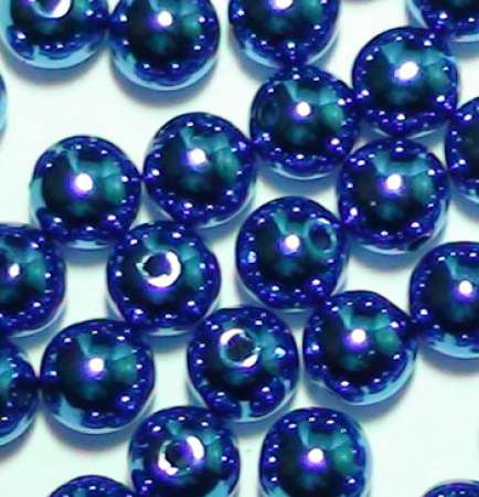 Metallic-Perle 3mm blau