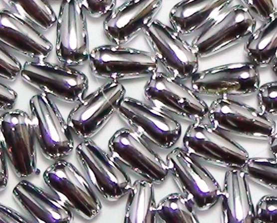 Metallic-Tropfen 8x4mm silber