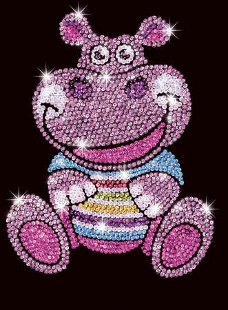 Sequin-Art Junior Paillettenbilder Hippo 1302