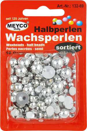 Wachshalbperlen silber 132-69