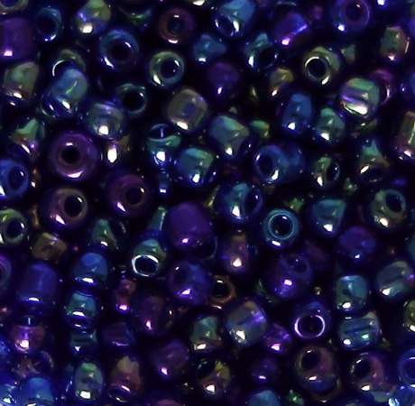Rocailles 2,6mm transparent gelüstert dunkelblau