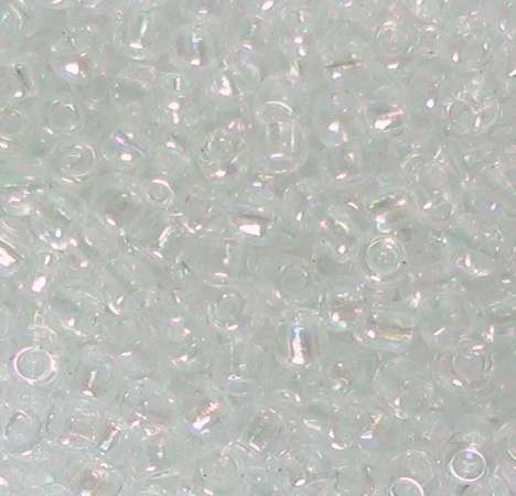 Rocailles 2,6mm transparent . gelüstert kristall