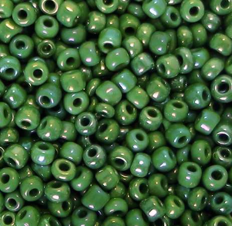 Rocailles 2mm opak gelüstert grün