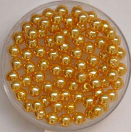 Renaissance Glaswachsperlen 6mm sonnengelb Wachsperlen Perlen Schmuckperlen