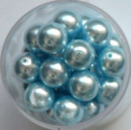 Renaissance Glaswachsperlen 10mm hellblau Wachsperlen Perlen Schmuckperlen