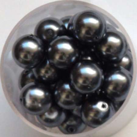Renaissance Glaswachsperlen 10mm anthrazit Wachsperlen Perlen Schmuckperlen