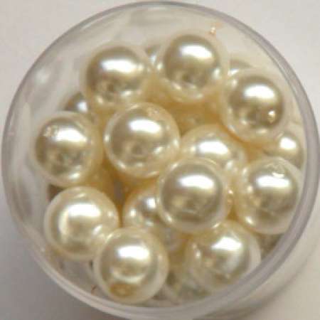 Renaissance Glaswachsperlen 12mm weiß Wachsperlen Perlen Schmuckperlen
