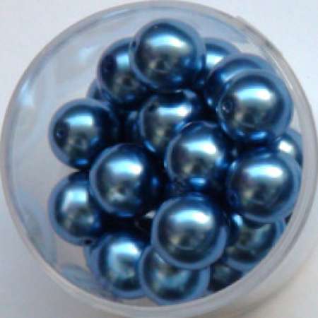 Renaissance Glaswachsperlen 12mm azurblau Wachsperlen Perlen Schmuckperlen