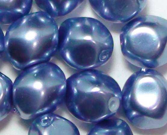 Renaissance-Perle 9mm azurblau Wachsperlen Perlen Schmuckperlen