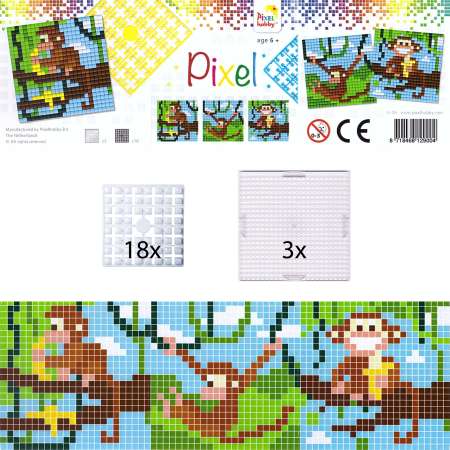 Pixel Würfel Bastel Set 4 Grundplatte Aeffchen 29004