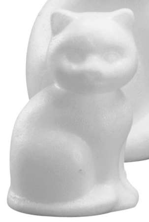 Styropor Figur Katze 13cm