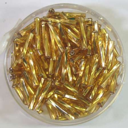 Glasstifte twisted 15mm gold