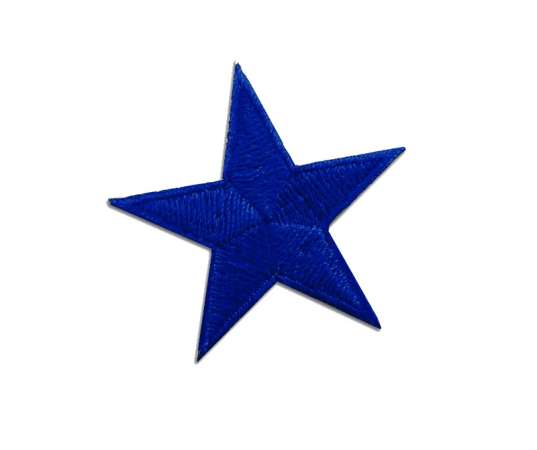 Stickmotiv Stern 4,5cm in blau