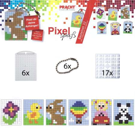 Pixel Spaß Bastel Set 32 Schlüsselanhänger 90070-63501