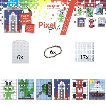 Pixel Spaß Bastel Set 35 Schlüsselanhänger 90073-63501l Set 35 Schlüsselanhänger 90073-63501