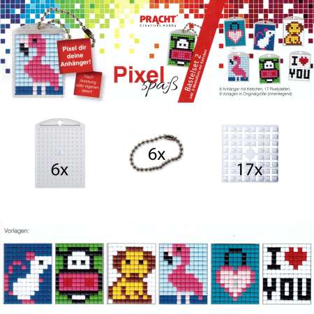 Pixel Spaß Bastel Set 3 Schlüsselanhänger 90014-63501