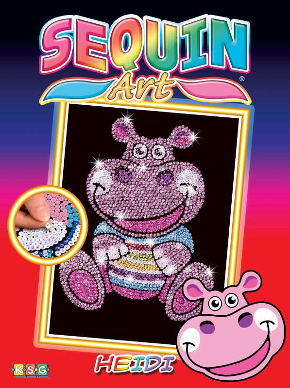 Sequin-Art Junior Paillettenbilder Hippo 1302