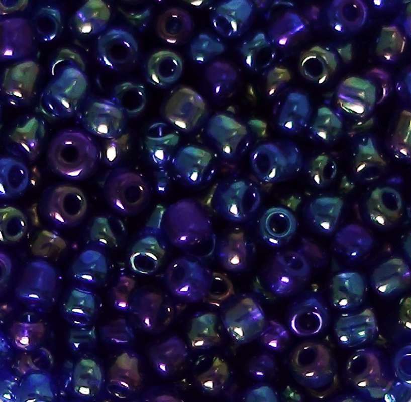 Rocailles 2,6mm transparent gelüstert dunkelblau