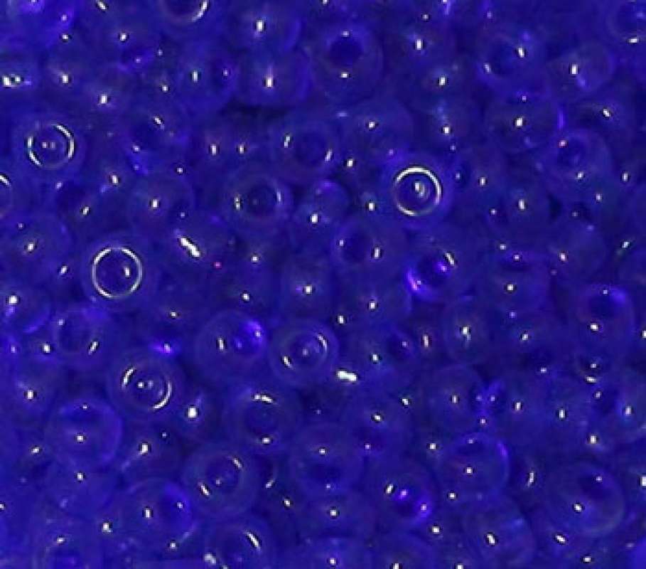 Rocailles 2mm transparent dunkelblau