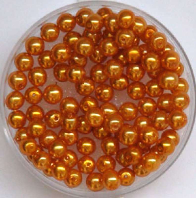 Renaissance Glaswachsperlen 6mm goldgelb Wachsperlen Perlen Schmuckperlen