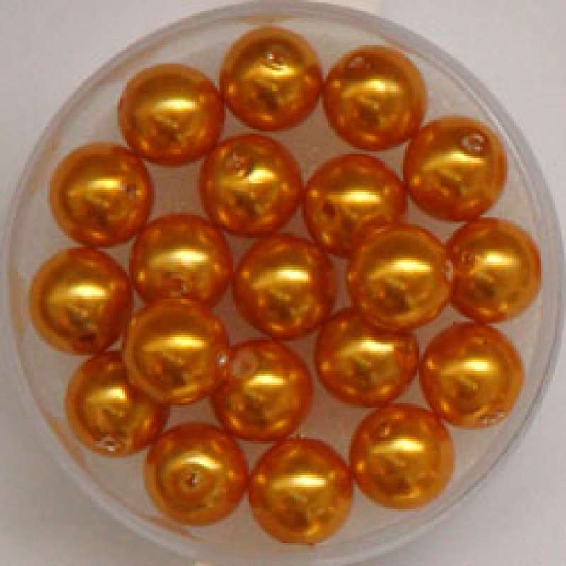 Renaissance Glaswachsperlen 8mm goldgelb Wachsperlen Perlen Schmuckperlen