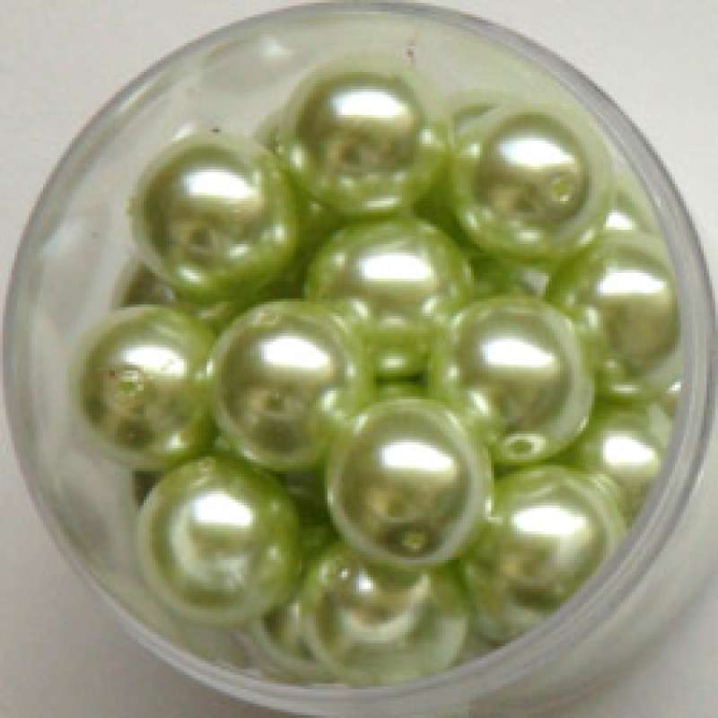 Renaissance Glaswachsperlen 10mm lindgrün Wachsperlen Perlen Schmuckperlen