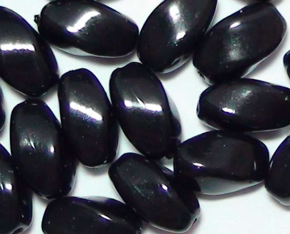Renaissance-Olive 9x6mm schwarz Wachsperlen Perlen Schmuckperlen