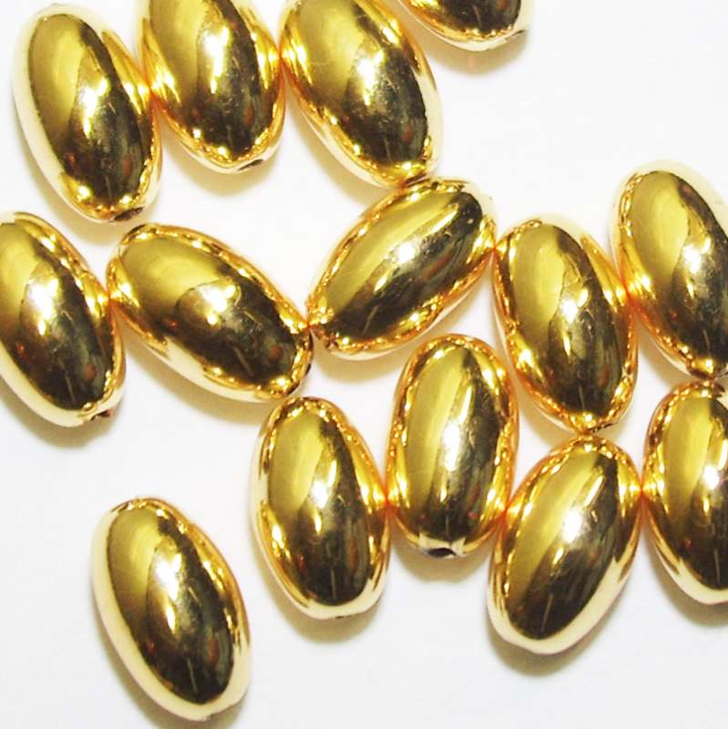 Plastik-Oliven 6x10mm gold