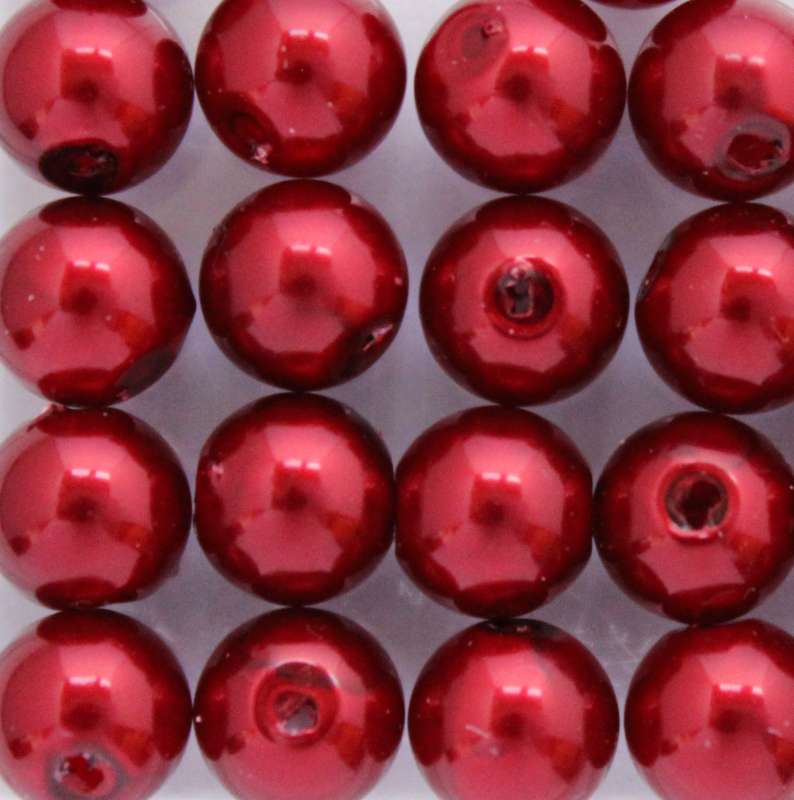 Wachsperlen 3mm rot