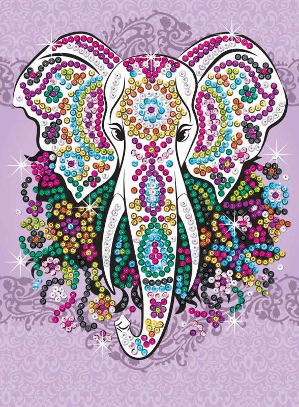 Sequin-Art Paillettenbilder Elephant 1810