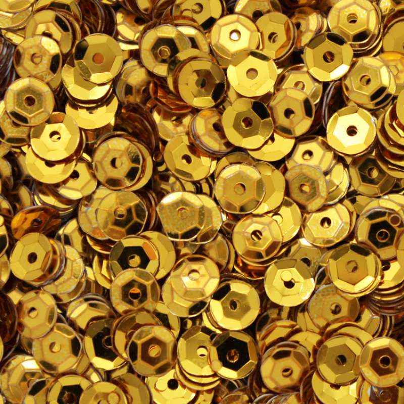 Pailletten gewölbt 5mm gold 40g im SB-Beutel 540006