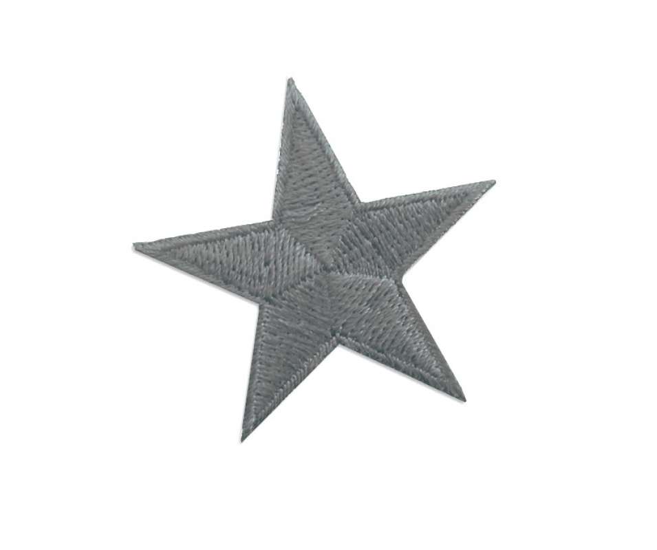 Stickmotiv Stern 4,5cm in grau