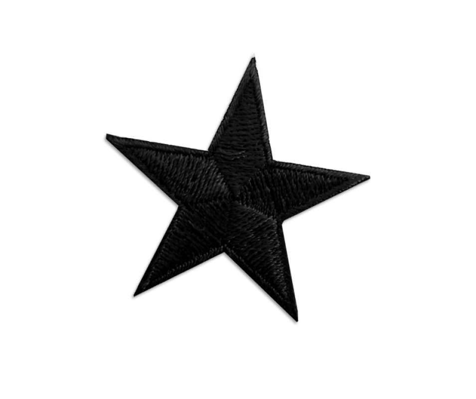 Stickmotiv Stern 4,5cm in schwarz