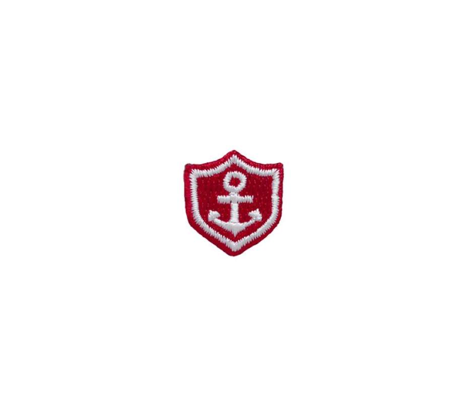 Stickmotiv "kleines Anker-Wappen" - rot