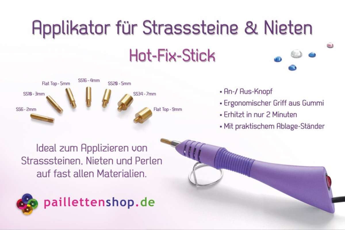 Strasssteinapplikator mit 7 Aufsätzen 96999