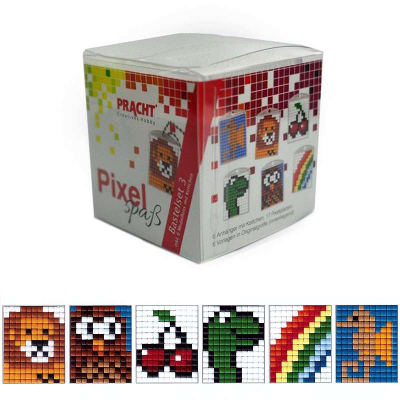 Pixel Spaß Bastel Set 3 Schlüsselanhänger 90014-63501