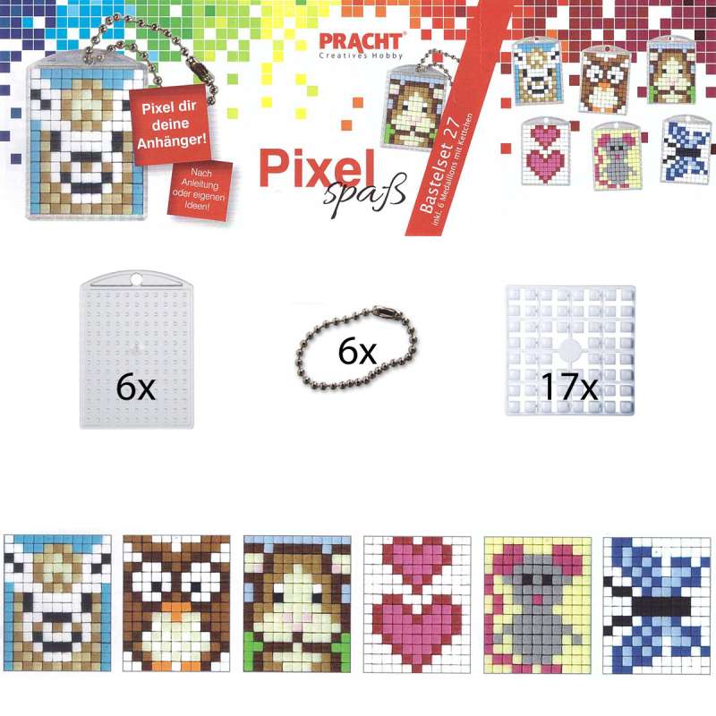 Pixel Spaß Bastel Set 27 Schlüsselanhänger 90065-63501