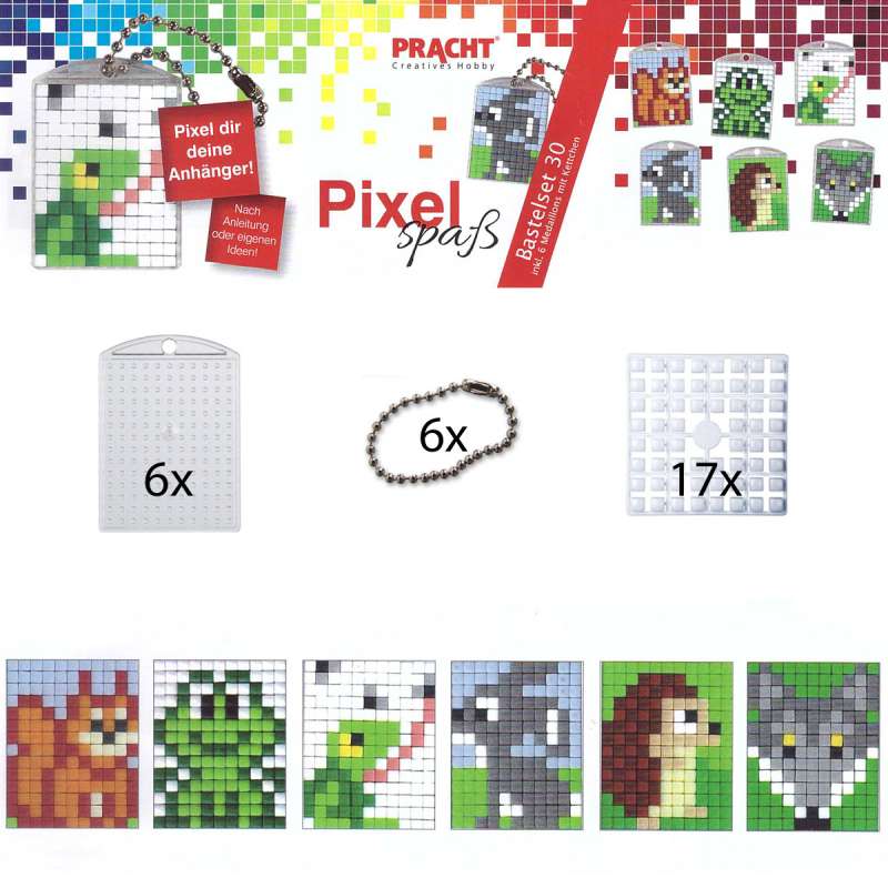 Pixel Spaß Bastel Set 30 Schlüsselanhänger 90068-63501