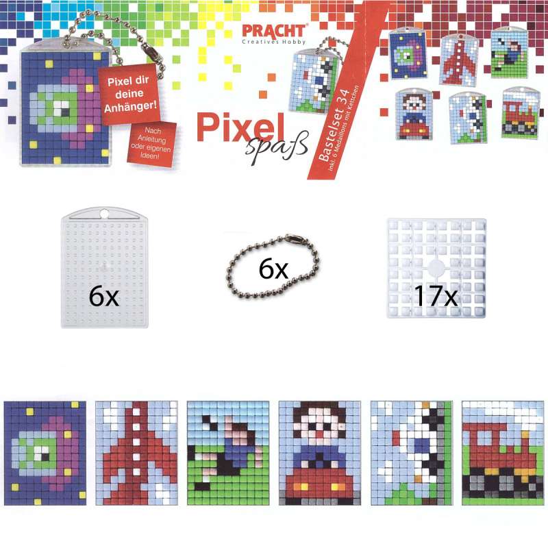 Pixel Spaß Bastel Set 34 Schlüsselanhänger 90072-63501