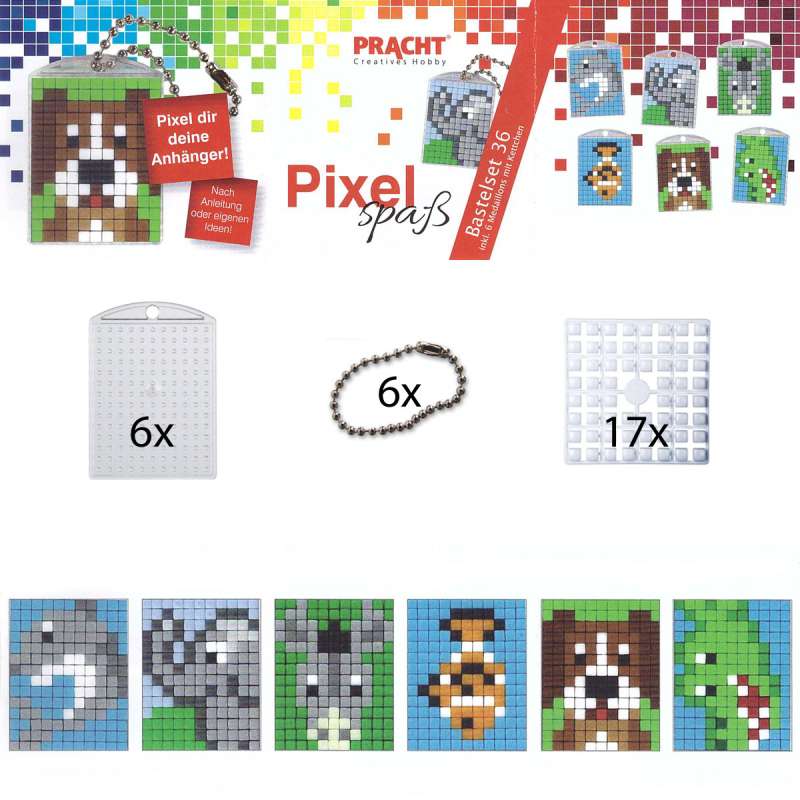 Pixel Spaß Bastel Set 36 Schlüsselanhänger 90074-63501